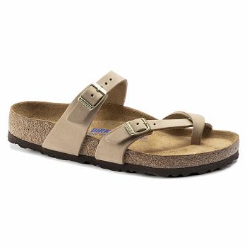 Mayari Birkenstock Soft Footbed Nubuck Kozene Damske Hnede | SK 136UZG